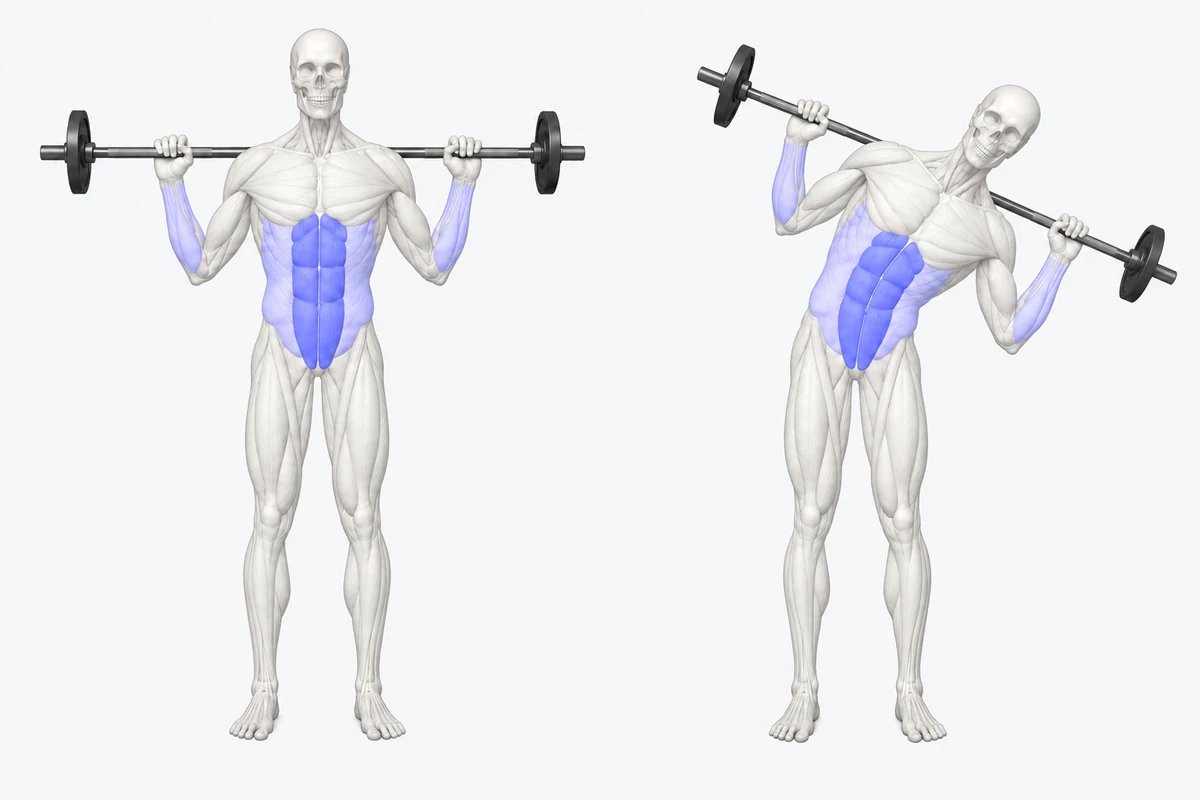 Barbell Side Bend exercise illustration